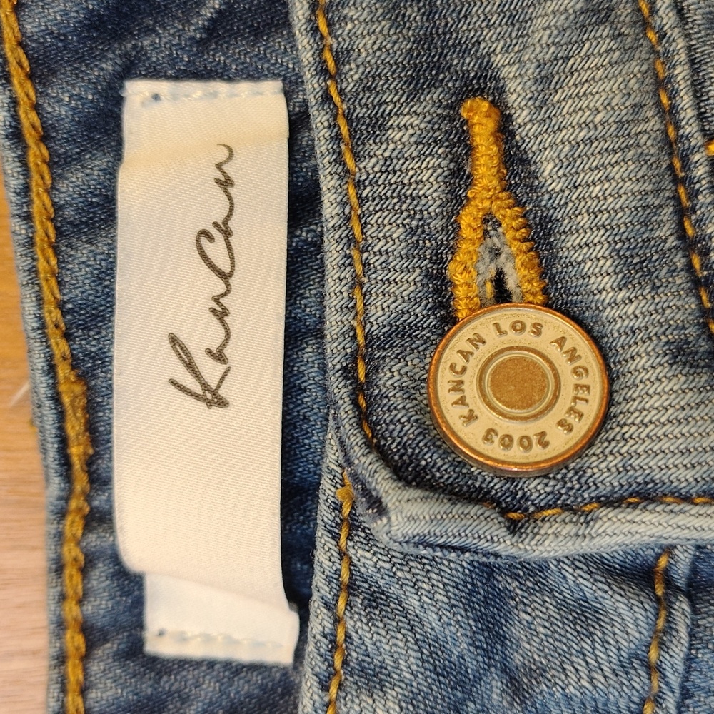KanCan Blue Distressed Jean Shorts - Picture 2 of 9